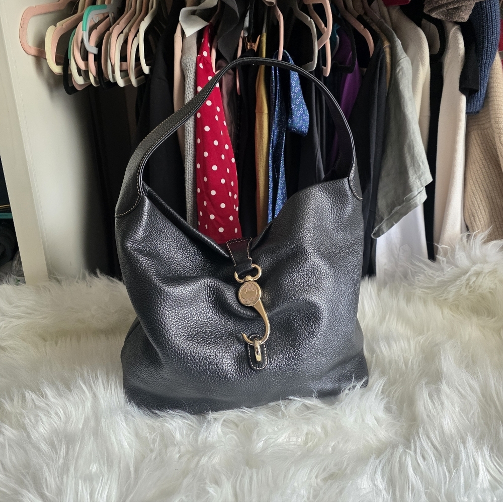 Dooney & Bourke Black Bag with Pink Interior